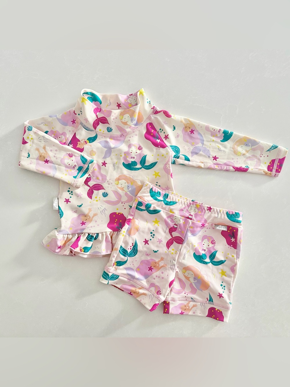 Jan & Jul Mermaid Rash Guard Swim Set | 6–12 Months